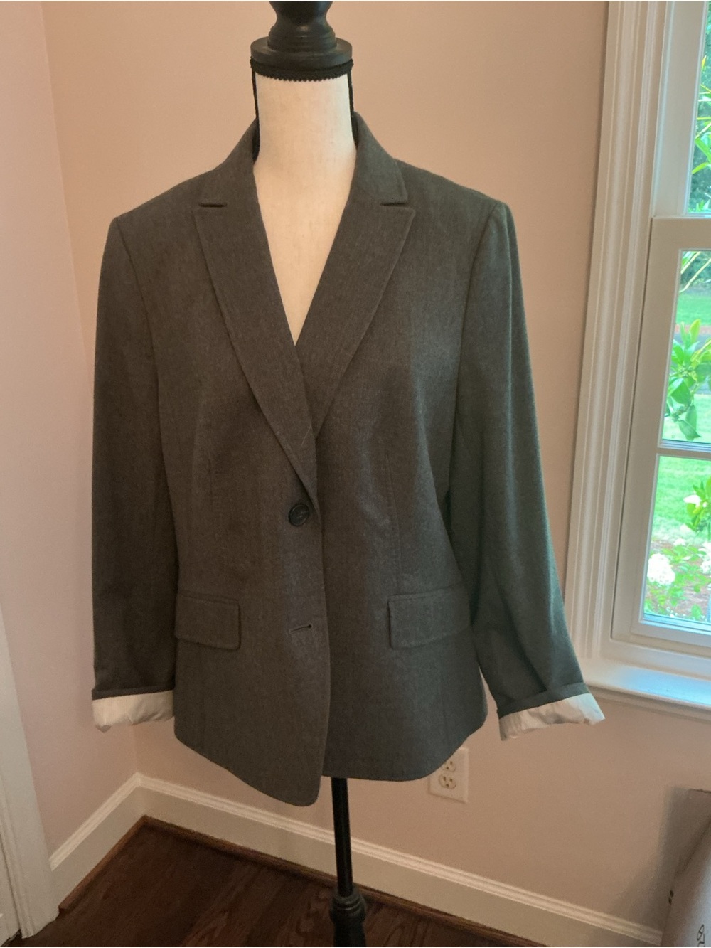 Talbots Gray Single-Button Women's Blazer